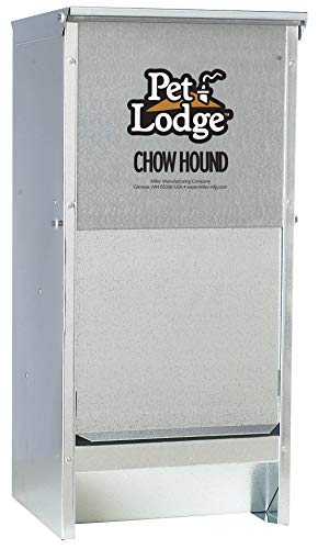 Pet Lodge® Automatic Dog Feeder | Chow Hound Outdoor Pet Feeder | Tough Galvanized Steel | Made in USA (12 Pound) - size: 9x8x19.25 Inch (pack of 1)