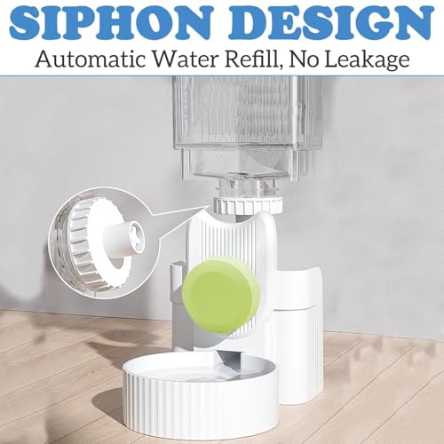 kathson Rabbit Gravity Auto Feeder Set 35oz Hanging Automatic Food Water Dispenser Cage Automatic Feeder Set for Rabbit Chinchilla Guinea Pig Hedgehog Ferret Kitty Puppy (Green) - color: Green