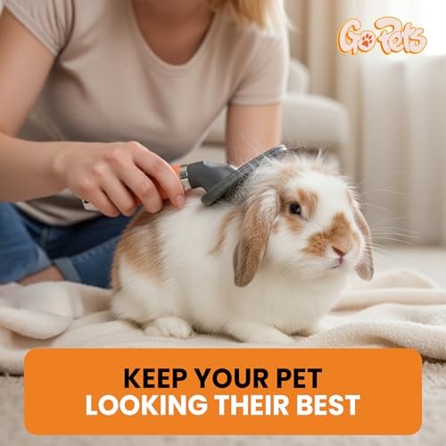 GoPets Small Pin Slicker Brush, Dog & Cat Pin Comb for Tangles & Shedding | Easy Groom, Rounded Safety Tips, Dematting Brush for Short & Long Hair Furry Pets, Ideal for Sensitive, Hard-to-Reach Areas - style: Small Pin Slicker Brush