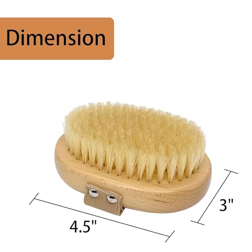 Soft Bristle Pet Brush - Natural Bristle Palm Brush for Short Haired Cats and Dogs with Elastic Band | Natural Bristle Dog Brush with Elastic Band, Soft Brush for Dogs Cats Hair Bristle Brush