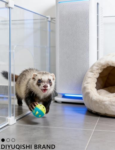 5 Pack Ferret Play Balls, Rolling Toys for Small Medium Large Ferrets | Multi-Style, 1.5 In, Tough Wear-Resistant Smooth Surface, Bright Assorted Hues for Ferret Daily Indoor Play - size: 1.5''
