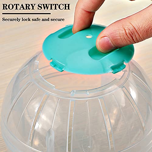 2 Pieces Hamster Ball Hamster Exercise Ball 5.7 Inch Guinea Pigs Running Balls Transparent Plastic Hamsters Wheel for Mini Dwarf Rabbits Small Pets to Reduce Boredom and Increase Activity
