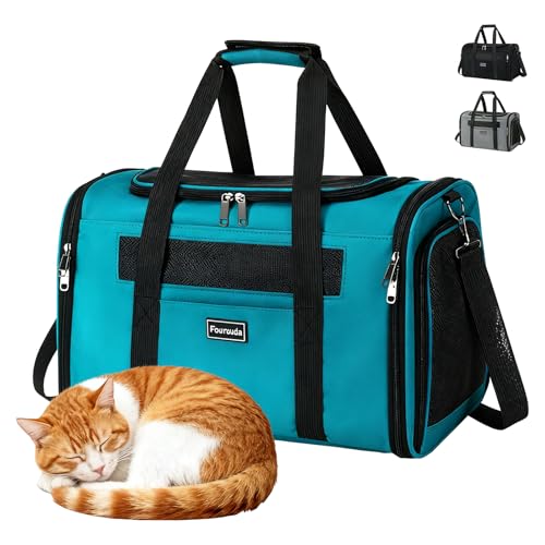 Airline Approved Dog Carrier. Cat Soft-Sided Carriers,Small Dog Travel Carriers,Small Animal Rabbit Carrying Case,TSA Airline Approved Pet Carrier（Blue） - color: Blue