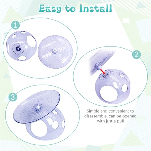 Hamiledyi Hamster Flying Saucer with Hideout House Plastic Hamster Wheel Small Animal Silent Running Wheel Gerbil Exercise Wheel Toy for Mice, Hamster and Other Small Pets (7In, Blue) - color: Blue