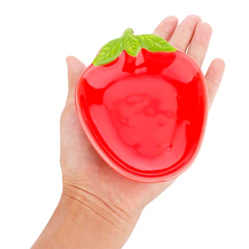 2 Pcs Hamster Ceramic Food Bowl, Cute Shape Anti-Turning Dish for Hamster Gerbil Hedgehog Guinea Pig Rat Rodent