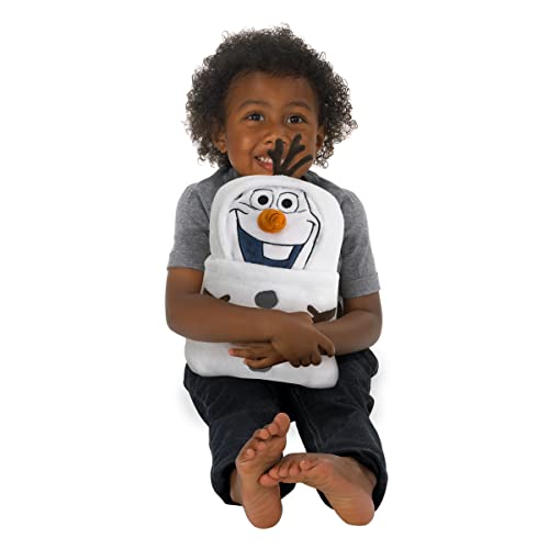 NoJo Disney Frozen Winter Cheer White, Orange, Brown Olaf Character Shaped Blanket - color: Frozen - Winter Cheer