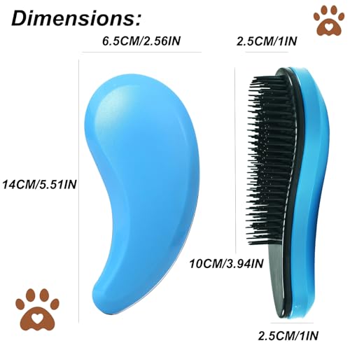 Puppy Brush, Soft Dog Brush for Grooming, Puppy Hair Remover Brush Comb, Grooming Tool for Poodles, Teddy, Yorkies, Maltese, Shih Tzu, Chihuahua, Blue - color: Blue