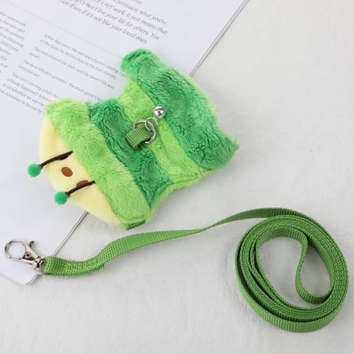 Ferret Harness and Leash Set Small Animals Vest Harness | with Safe Bell, Walking Clothes, for Baby Rabbit, Guinea Pig, Teacup Chihuahua, Mouse, and Other Small Pets
