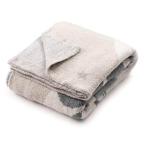 Jay Franco Disney Mickey Mouse & Minnie Mouse Kids Throw Blanket - Cozy 50x60 Inch Fleece Feather Knit, Gray Stars, Super Soft Lightweight Machine Washable for Couch & Bed (Official Disney Product) - color: Gray - Mickey & Minnie