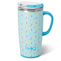 Swig Life 22oz Insulated Travel Mug with Handle & Lid, Beach Balls | Triple Insulated Stainless Steel - Handle & Lid Included - Keeps Coffee Hot or Cold - Cup Holder Friendly - color: Beach Balls, size: 22 Ounces