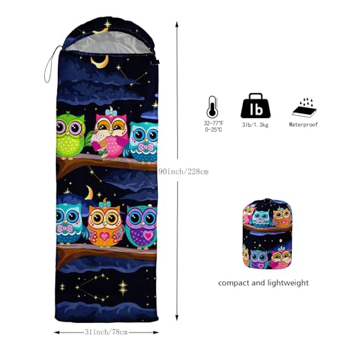 AILONEN Mermaid Scales Print Camping Sleeping Bag,Lightweight & Waterproof,3 Season Warm & Cool Weather,Portable Bags for Girls Women Travelling,Outdoors - color: Animal5