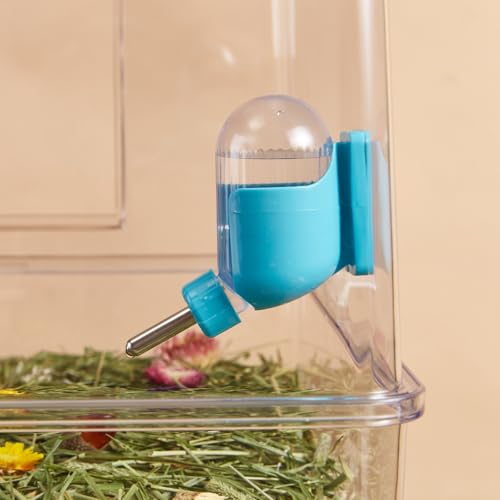 Hamster Water Bottle with Magnetic Holder, 3.4 oz Water Dispenser for Syrian Dwarf Hamster Mouse Rat Degu - size: Magnetic
