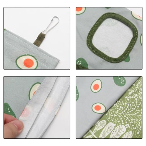 2Pcs Rabbit Hay Feeder Bag, Hanging Guinea Pig Hay Feeder, Green | Rabbit Cage Bag, Hanging Hay Feeder with 2 Holes, Small Animal Feeders Storage Pouch Holder for Rabbits Hamsters Small Pets - color: Color 2