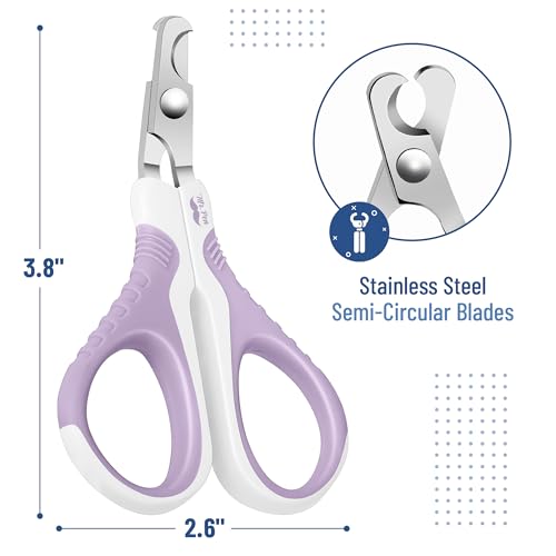 Mr. Pen- Cat Nail Clipper, Stainless Steel | Professional Sharp Cat Claw Trimmer for Small and Medium Cats, Pet Nail Clipper with Sturdy Non Slip Handle - color: Purple