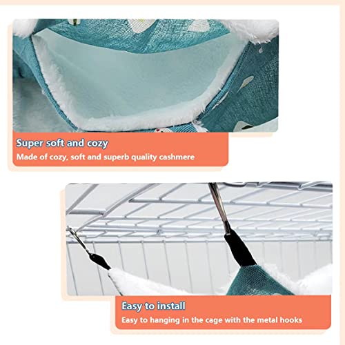 LEFTSTARER Triple-Layer Sugar Glider Hammock, Small Pet Cage Hammock, Sugar Glider Cage Accessories Hamster Bedding Small Animals Bed for Chinchilla Parrot Ferrets Rat Playing Sleeping (Candy) - color: Candy