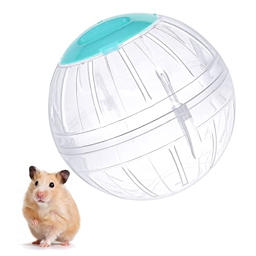 Hamster Exercise Ball, 5.7 Inch Transparent Running Wheel,Blue | Dwarf Hamsters to Reduce Boredom and Increase Activity - color: Blue