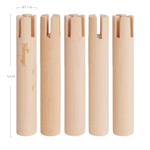 Niteangel Set of Beech Stilts for Elevating & Safely Setting Niteangel Multi-Chamber Series Maze House (Set of 5 Stilts (5.9'' H)) - size: Set of 5 Stilts (5.9'' H)