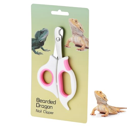 Bearded Dragon Nail Clippers with Precise Angled Edges | Stainless Steel Bearded Dragon Toe Nail Clippers (Pinky White) - color: Pinky White