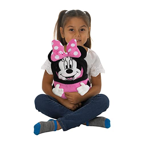 Disney Let's Party Pink, Black and White Minnie Mouse Character Shaped Toddler Blanket - color: Minnie Mouse Let's Party Pink