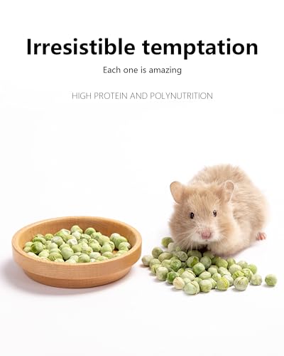 Niteangel Hamster Snack & Treats Toy - Freeze-Dried Pea & No Additive | Delivers Essential Vitamins & Minerals- Small Animal Natural Treat for Dwarf Syrian Hamsters Gerbils Mice Degus or Small Pets
