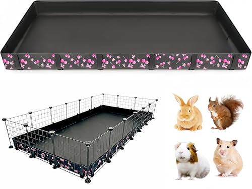 DZWLKJ Waterproof Guinea Pig Cage Liner,Washable Tarp Bottom Base,Cherry Graphic,36"x72", Reusable for Rabbit, Chinchilla, Hedgehog, Ferret & Other Small Animals. - size: C&C 3x6(36x72 inches)