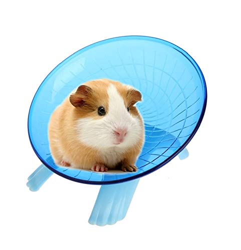 Litewood Small Hamster Wheel Hermit Crab Wheel Small Animal Flying Saucer Spinner Silent Running Exercise Toy Cage Tank Accessory for Dwarf Hamster Gerbil Mouse Rat Mice Hermit Crab (Blue) - color: BLUE