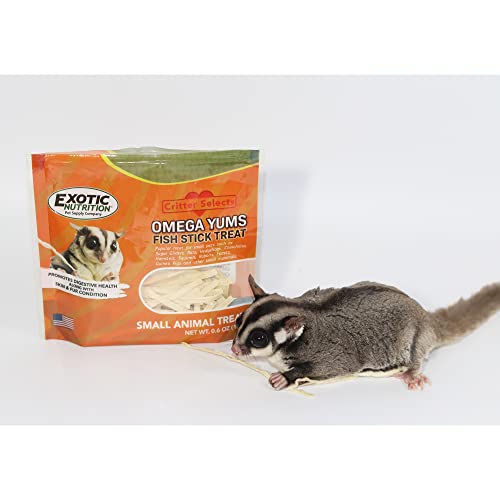 Sugar Glider Treat Bundle - Natural Healthy Assortment - Nectar Pods, Fish Sticks, EZ Worms, Agave Sticks - Suagr Gliders, Rats, Chinchillas, Ferrets, Hamsters, Hedgehogs & Other Small Animals