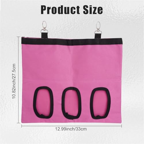 2-Pack Rabbit Hay Feeder Bag, Storage Guinea Pig Feeder Rack Bag, Oxford Cloth Fabric 3-Hole Hanging Bunny Hay Feeders Bag for Rabbits Chinchillas Hamsters Pets Bunny Supplies Accessories