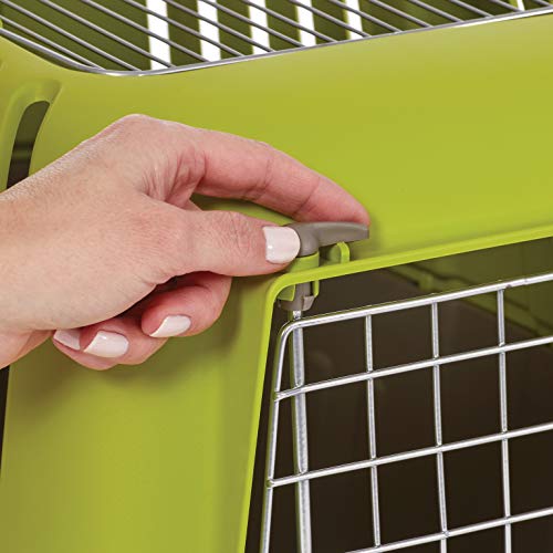 Spree by Midwest 24-Inch Travel Carrier, Green, Fits Pets up to 25 lbs | Hard-Sided Pet Carrier, 2-Door, Ventilated Design, Locking Tabs, Easy Assembly - color: Green