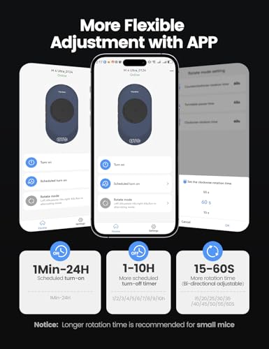 Vaydeer M4 Utra Mouse Mover with APP, Undetectable Mouse Jiggler Device with Remote Control and Timer Function, Driver-Free Shaker Wiggler Mouse Movement Simulation for Computer Awakening - color: Navy Blue, style: App + Button Control