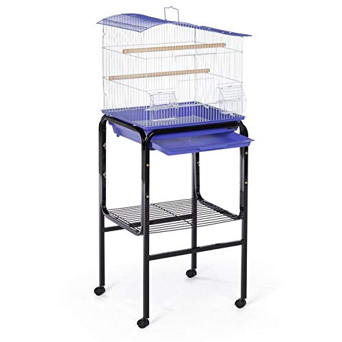 Prevue Pet Products Bird Cage Stand with Shelf, Black (SP445BLK) - color: Black, size: 17.0"L x 17.0"W x 27.0"H