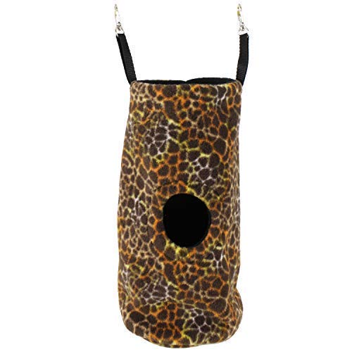 Tree Trunk Pouch (Giraffe) - Hammocks and Bedding for Sugar Glider, Squirrel, Marmoset, Hamster, Rodent, Rat, Reptile, Small Pet