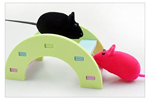 Hamster Toy Rainbow Bridge Seesaw - Small Pet Animals Wood Bridge Climb Playground Gift for Dwarf Syrian Hamsters Mice Rat (Green) - color: Green