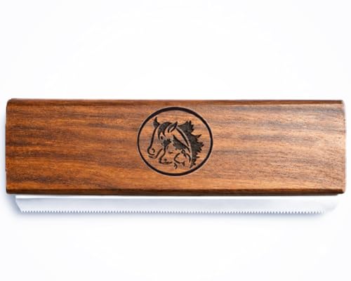 Original Deshedding Grooming Tools for Dogs, Cats & Horse Easy Ergonomic Wooden Groom pro Professional Brush Grooming Tool, Remove painlessly 95 Percent of Lose Hair Fur & Dirt (5 inch) - size: 5 Inch
