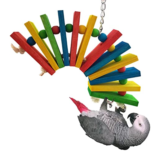 YF-ANEN Bird Chew Toys - Parrot Cage Bite Toy Wooden Blocks Bird Parrot Toy for Small and Medium Cockatoos and Various Birds