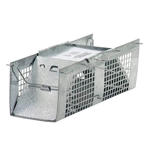Havahart X-Small Animal Trap, 2-Door Humane Trap for Mice, Voles, Shrews | Humane Catch & Release Trap for Moles & Small Rodents, Galvanized Steel Mesh Construction, Weather-Resistant, Mouse Traps