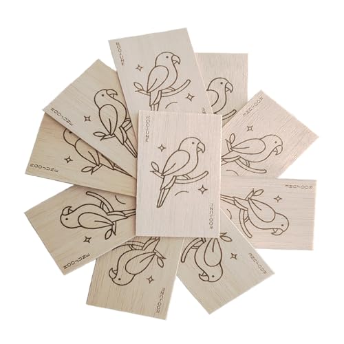 Bird Toys Chew Toys 100% Natural - 10 Pack Balsa Wood Chips, The Softest Wood in The World - Bird Cage Accessories for Small Medium Birds Parakeets Parrots Conures Cockatiels Finches Lovebirds - style: 10 Slices