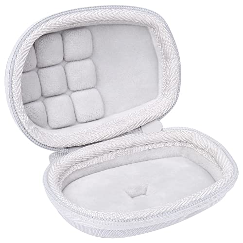 co2CREA Hard Case for Logitech MX Anywhere 3S/3/2S/2 Mouse, Pale Grey | Compact Performance Mouse Compatible, Protective EVA Carrying Storage Bag with Shockproof Foam Cushion and Carabiner - color: Pale Grey Case