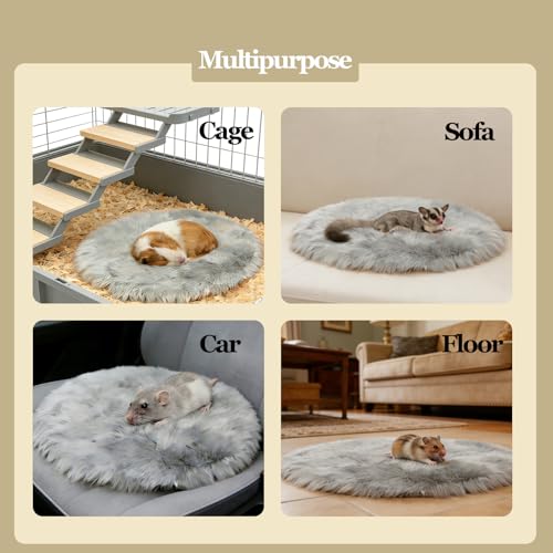 Guinea Pig Bed 4PCS Fleece Mats Hamster Cage Liner Washable Bedding Cage Accessories for Chinchilla Rat Hamster Squirrel Sugar Glider Ferret - size: Large