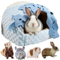 Small Pet Hideout No Bottom Guinea Pig Rabbit Cave Toilet Cover (Blue,X-Large) - color: Blue, size: X-Large