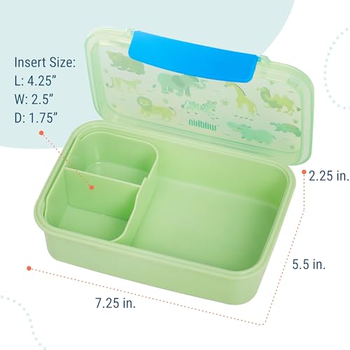 Wildkin Reusable Food Container for Kids – Airtight, Leak Resistant, Dishwasher Safe - Wild Animals - color: Wild Animals