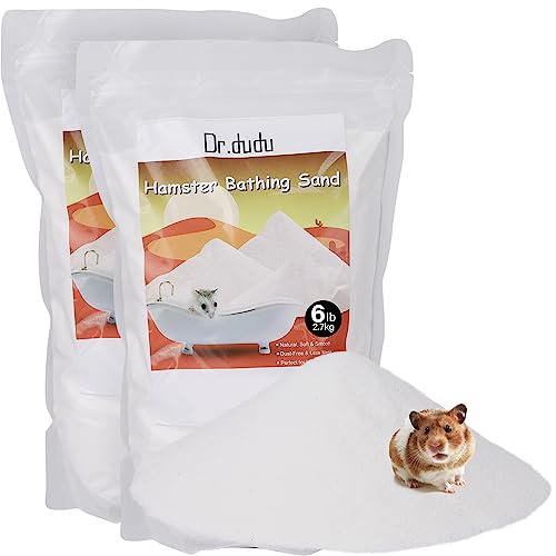 DR.DUDU Hamster Bath Sand, 12lb Dust Free Desert Sand or Potty Litter Sand for Hamster Chinchillas Gerbil Syrian Mice Small Animals (White) - color: White, size: 12lb