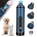 Dog Nail Grinder Electric Powerful 3 Speeds Dog Nail Clippers with Lights Quiet Cat Nail Clipper Painless Care Trimmers Tools for Small Medium Large Dogs and Cats (Blue) - color: Blue