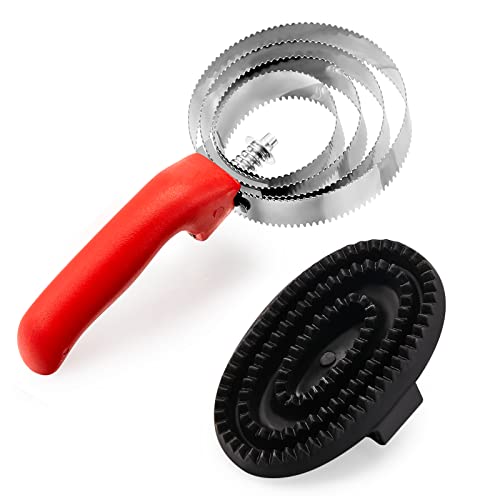 Reversible Stainless Steel Curry Comb with Large Rubber Brush for Grooming Horses, Dogs, Goats, Cattle, Cow, Donkey Supplies - color: Red