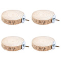 Bird Perches for Cage, 4PCS Natural Wood Bird Cage Accessories for Bird Stand, Round Parrot Flat Perch for Parakeets, Budgies, Cockatiels, Lovebirds, Conures(2.76 inches) - size: 2.76 inches