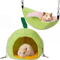 Jetec 2 Pcs Hamster Hammock Soft Bed Small Pet Animals Hamster Hanging House Cage Nest for Guinea Pig Rat Chinchilla Sleep and Play, Banana and Pineapple (Green) - color: Green