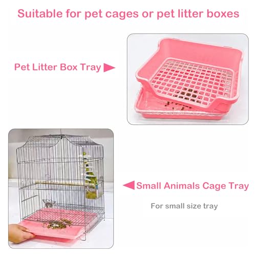 Disposable Rabbit Cage Liners, 50 Pcs Small Animal litter box Liner Bags | Quick Cleanup Leak-Proof Transparent Elastic Opening Pet Toilet Tray Film for Bird Guinea Pig Bunny Chinchilla - size: L+W+D<30 inches