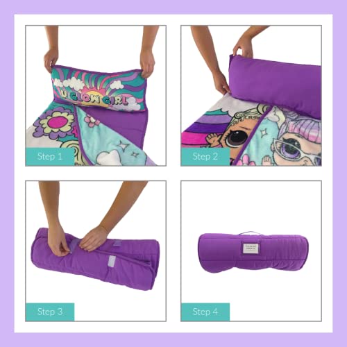 LOL Surprise! 24"(W) X 45"(L) Soft Toddler Nap Mat with Pillow and Blanket Perfect for Preschool, Daycare, and Travel (100% Official Licensed Product) - color: LOL Surprise