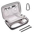 MOSISO Electronic Organizer Travel Case Compatible with MacBook Power Adapter, Compatible with Magic Mouse & Pencil, SD Card, USB Flash Disk with 4 Modular Insert & 2 Cable Tie & Snap Hook, Black - color: Black