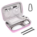 MOSISO Electronic Organizer Travel Case Compatible with MacBook Power Adapter, Compatible with Magic Mouse & Pencil, SD Card, USB Flash Disk with 4 Modular Insert & 2 Cable Tie & Snap Hook, Pink - color: Pink